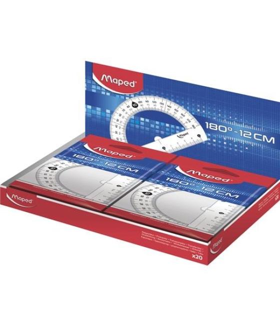 Maped transportador 180º base 12cm