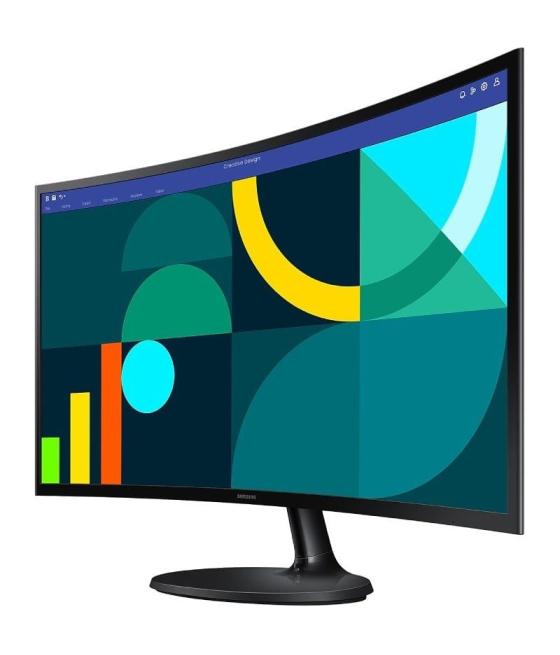 Monitor profesional samsung essential monitor s3 s36gd s24d362gau/ 24'/ full hd/ negro