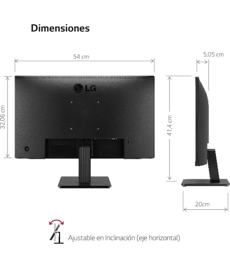 Monitor lg 24mr400-b 23.8'/ full hd/ negro