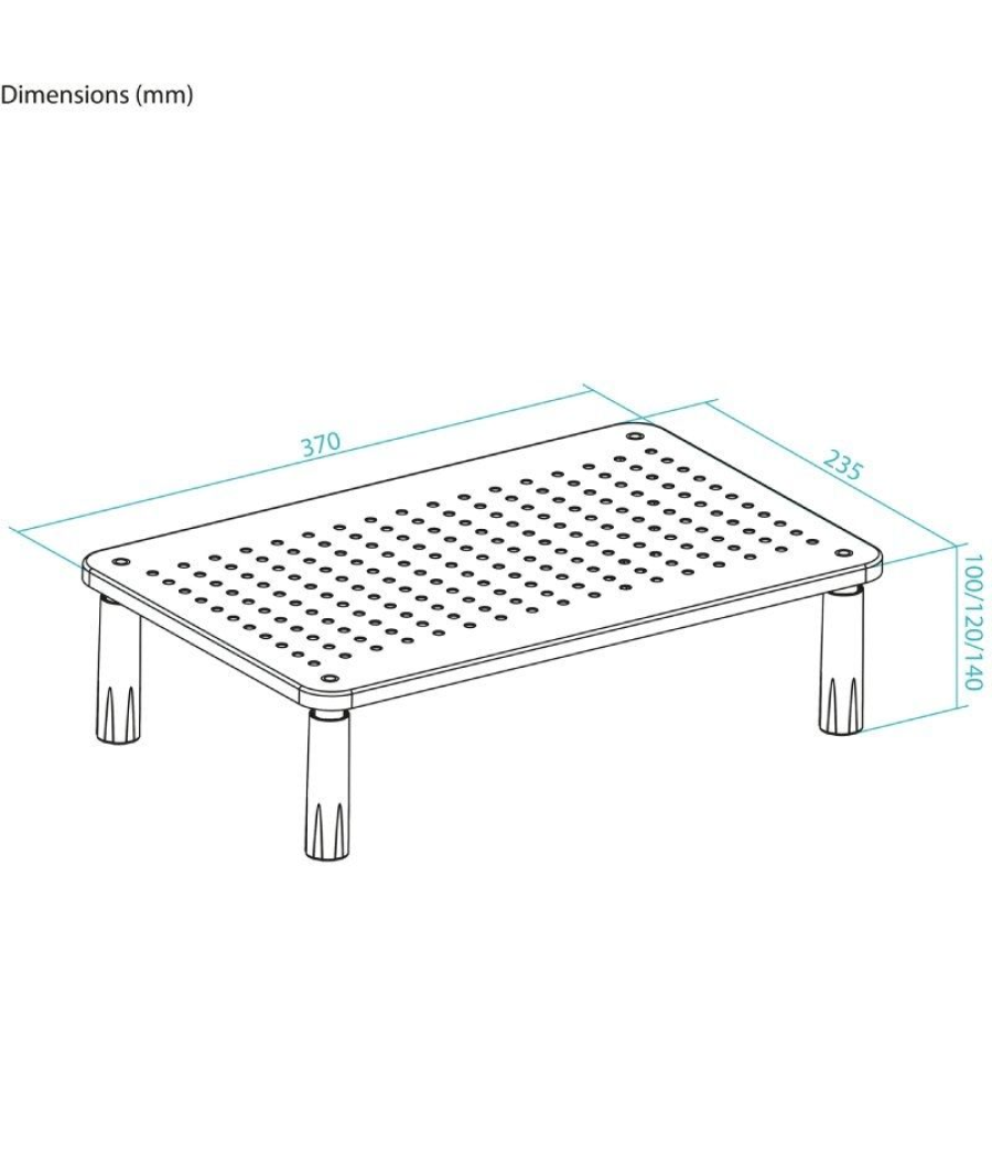 Soporte para monitor tooq tqmr086/ hasta 20kg