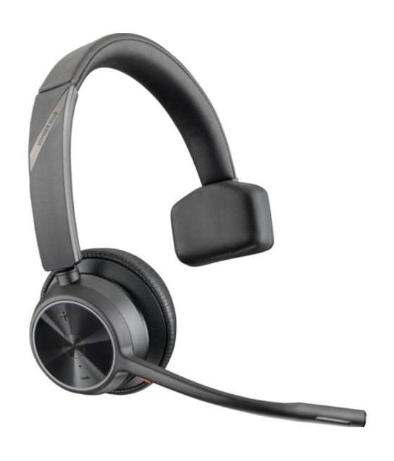 Auricular inalámbrico poly voyager 4310 + adaptador bt700 + base de carga/ con micrófono/ bluetooth/ negro