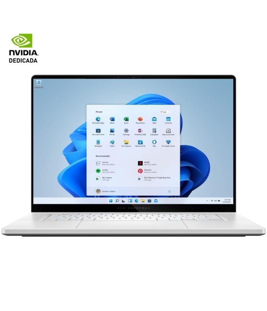 Portátil gaming asus rog zephyrus g16 oled gu605cp-qr008w intel core ultra 9-285h/ 32gb/ 1tb ssd/ geforce rtx 5070/ 16'/ win11