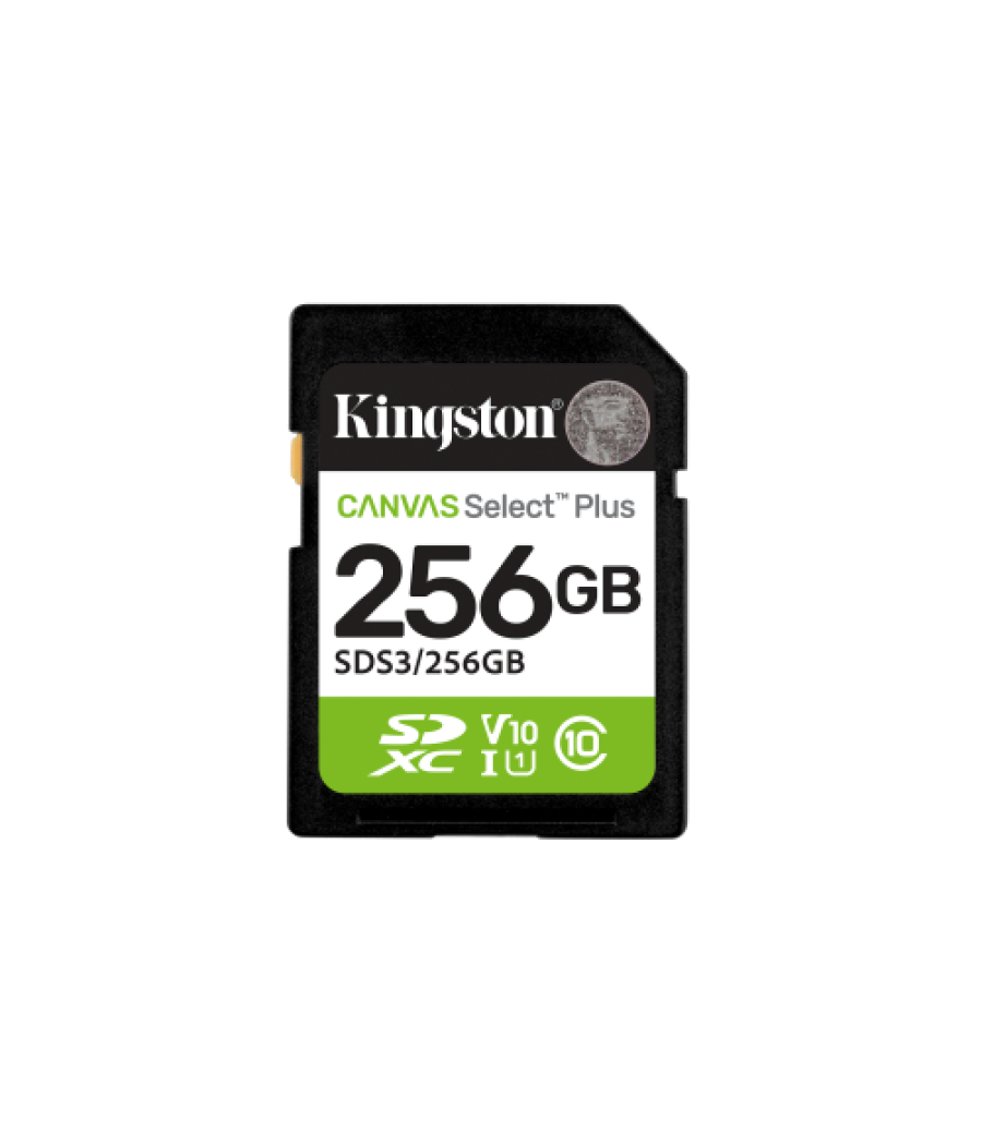 Kingston technology 256 gb sdxc canvas select plus gen3 150 mb/s c10 uhs-i u1 v10