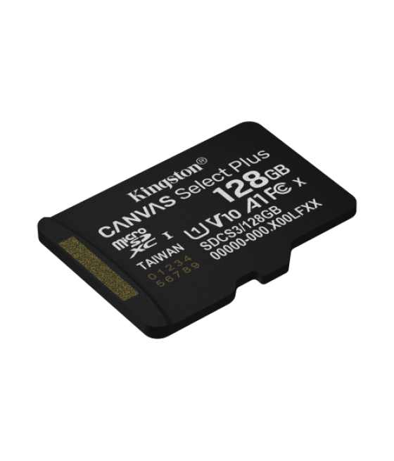 Kingston technology 128gb microsdxc canvas select plus gen3 150mb/s a1 (incluye adaptador de sd)