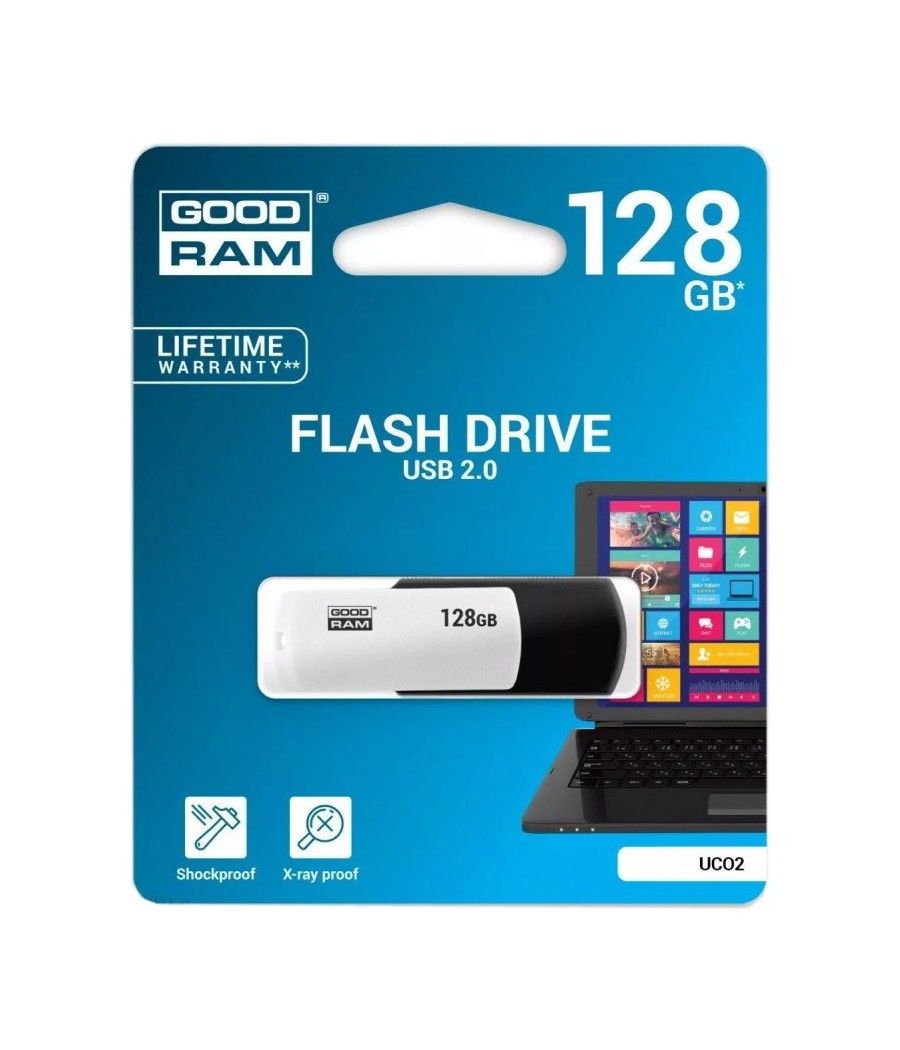 Goodram UCO2 Lápiz USB 128GB USB 2.0 Neg/Blc - Imagen 3