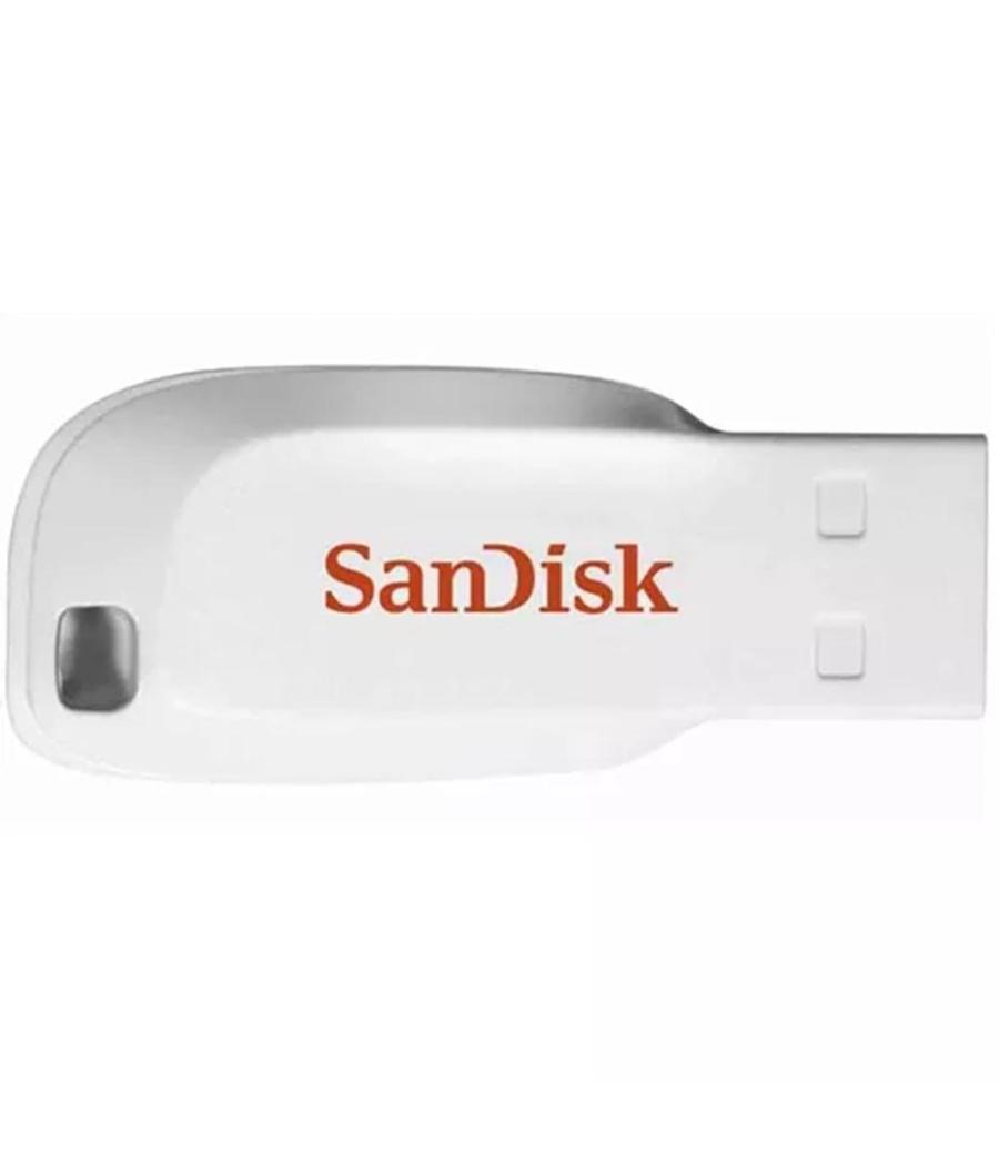 Memoria usb 2.0 sandisk 16gb cruzer blade blanca