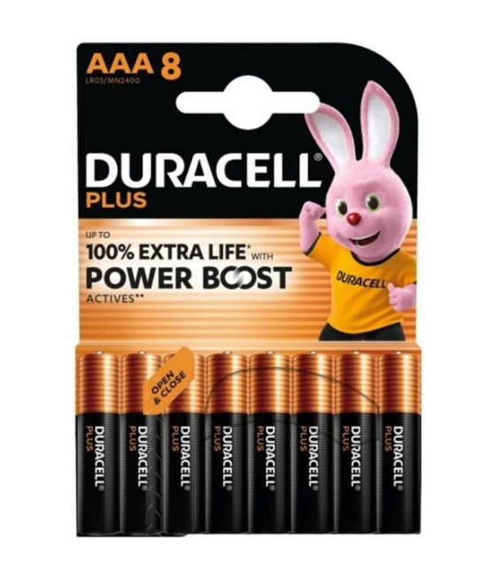 Pack de 8 pilas aaa duracell plus power boost dpblr3b8/ 1.5v/ alcalinas