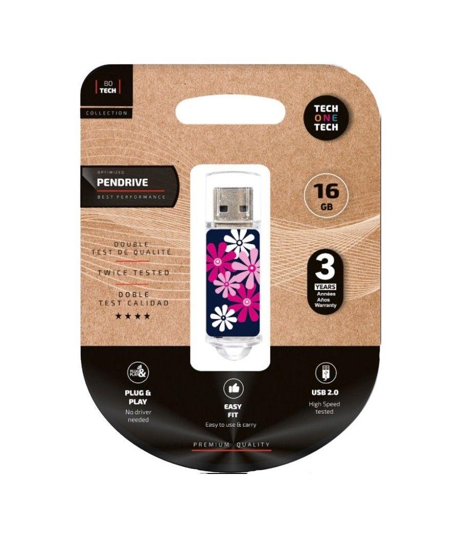 TECH ONE TECH Flower power 16 Gb USB 2.0 - Imagen 2