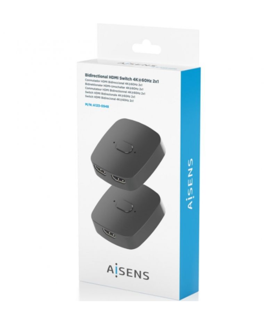 Switch conmutador 4k hdmi 2.0 bidireccional aisens a123-0948 hdmi hembra - 3x hdmi hembra