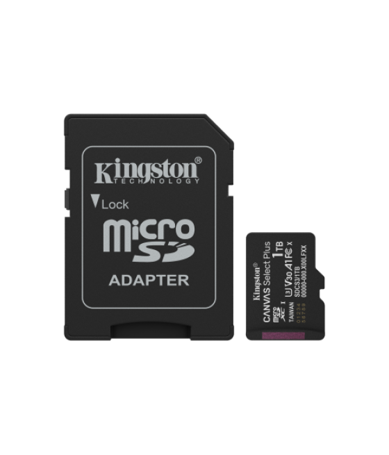 Kingston technology 1tb microsdxc canvas select plus gen3 150mb/s a1 (incluye adaptador de sd)