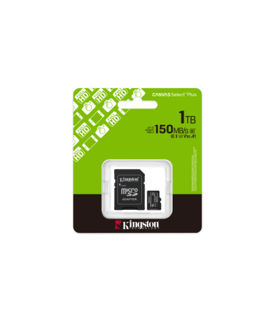 Kingston technology 1tb microsdxc canvas select plus gen3 150mb/s a1 (incluye adaptador de sd)