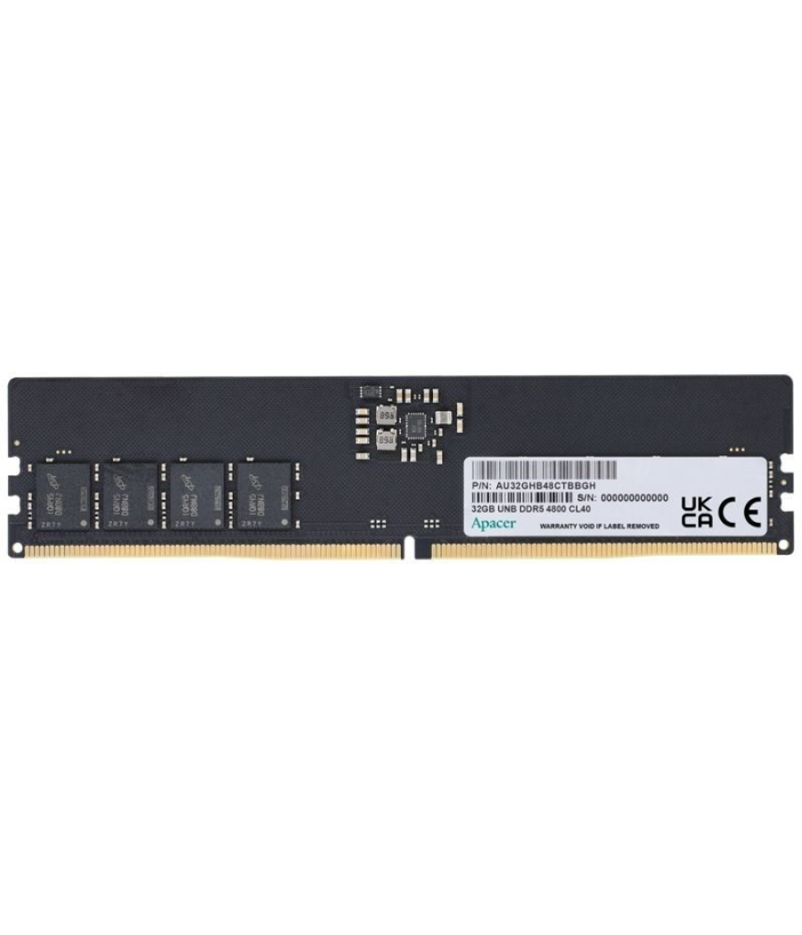 Memoria ram apacer fl.32g2c.pkh 32gb/ ddr5/ 5600mhz/ 1.1v/ cl40/ dimm
