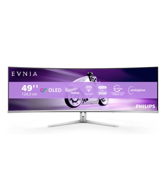 Philips Evnia 8000 49M2C8900L/00 pantalla para PC 124,2 cm (48.9") 5120 x 1440 Pixeles Dual QHD QD-OLED Blanco