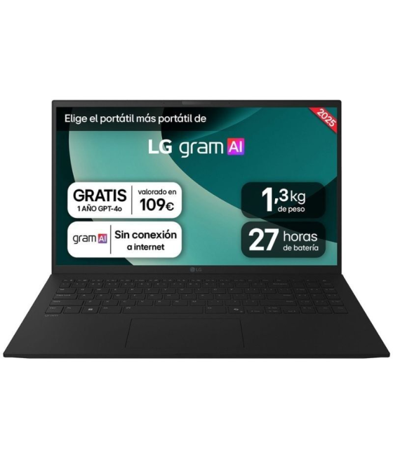 Portátil lg gram 15zd80t-g.ax55b ryzen ai 5-340/ 16gb/ 512gb ssd/ 15.6'/ sin sistema operativo