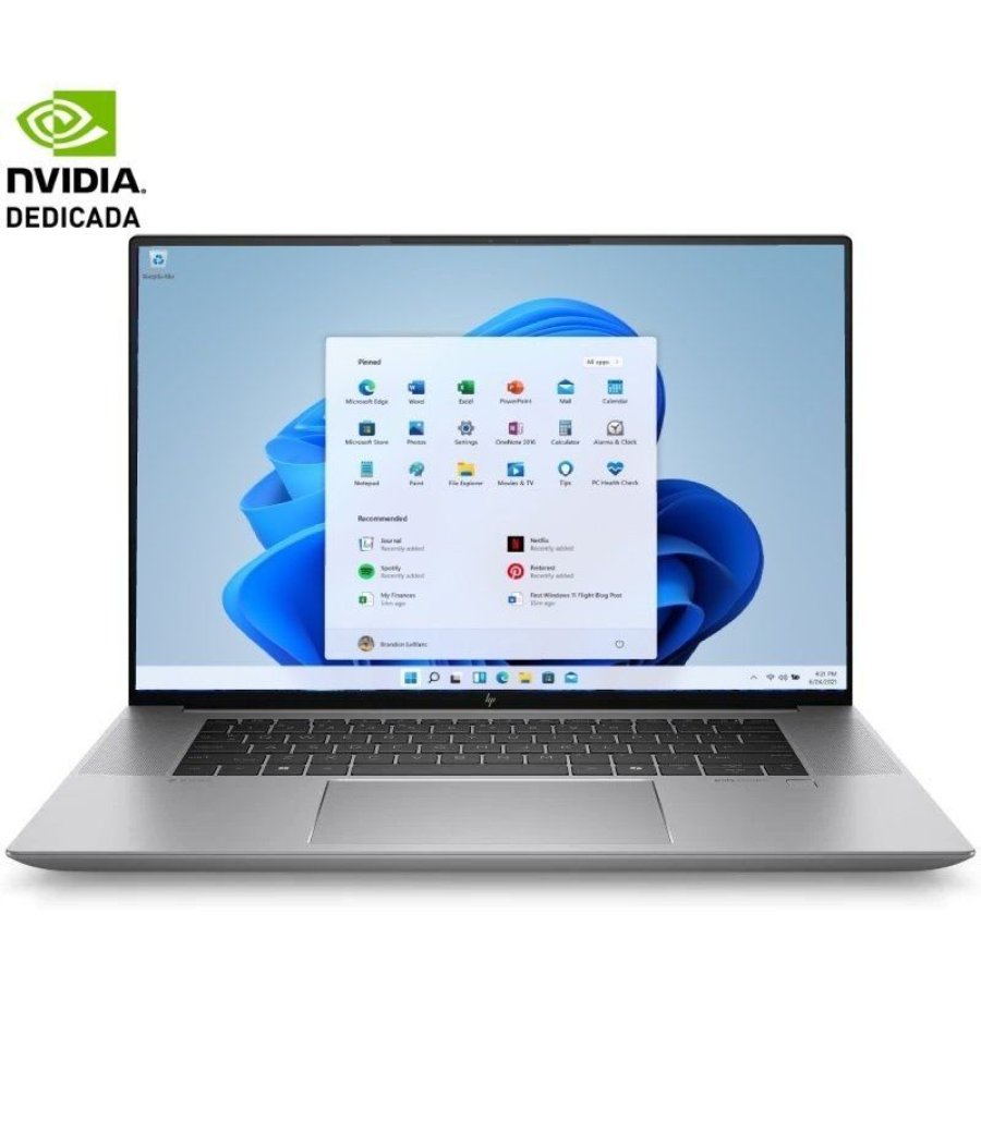 Portátil workstation hp zbook studio g11 intel core ultra 7-155h/ 32gb/ 1tb ssd/ nvidia rtx 1000 ada/ 16'/ win11 pro