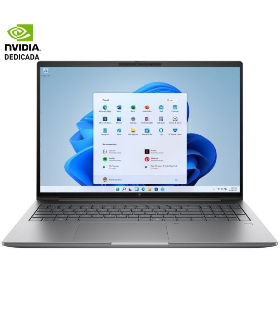 Portátil workstation hp zbook x g1i b72xdet intel core ultra 7-255h/ 32gb/ 1tb ssd/ rtx pro 1000 blackwell/ 16'/ win11 pro