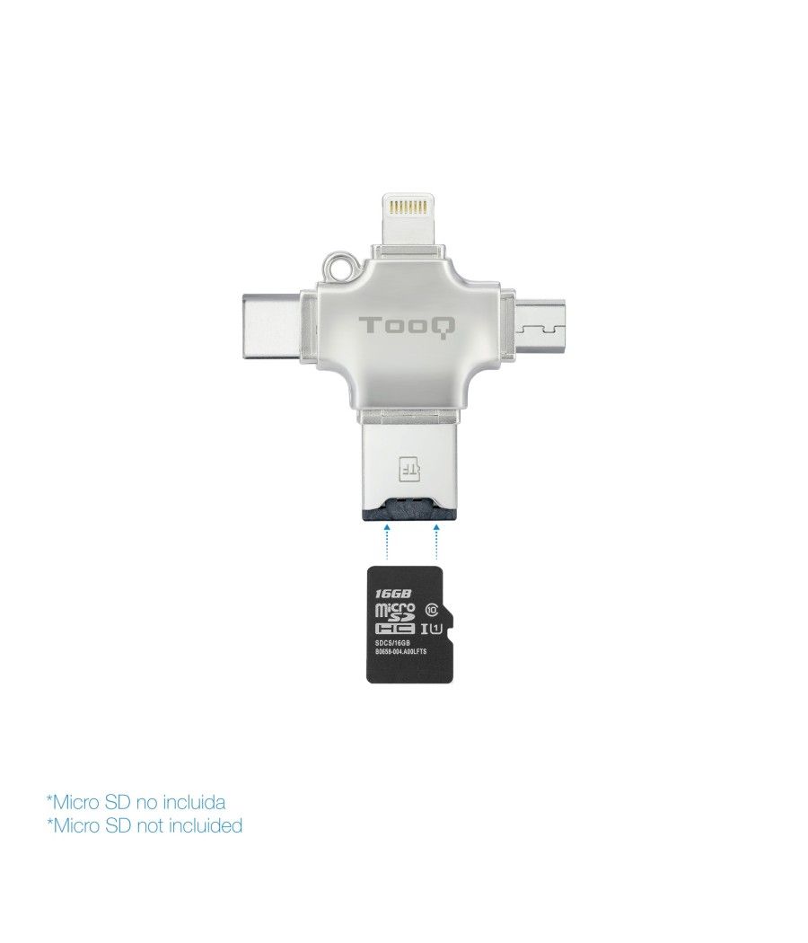Tooq Lector de tarjetas externo 4en1 para MicroSD - Imagen 10
