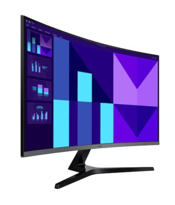 Monitor profesional curvo samsung essential s3 s39gd s32d396gau 32'/ full hd/ multimedia/ negro y plata