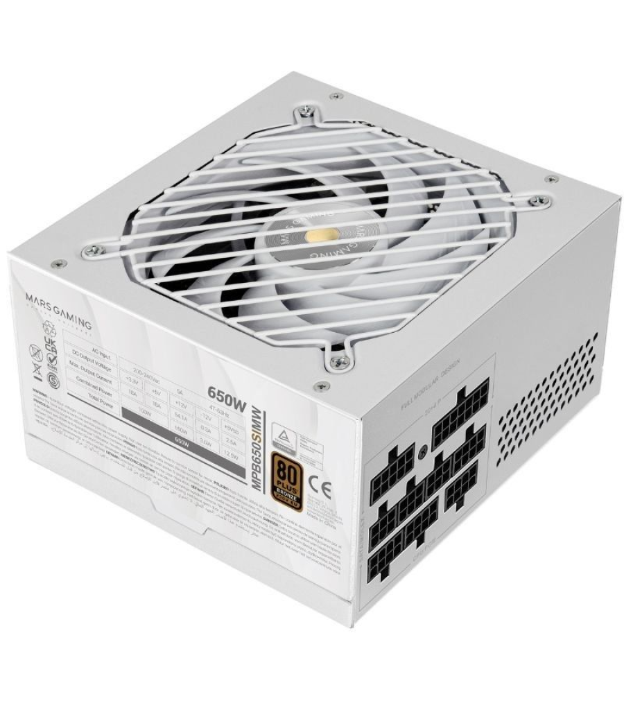 Fuente de alimentación mars gaming mpb650sim/ 650w/ ventilador 12cm/ 80 plus bronze
