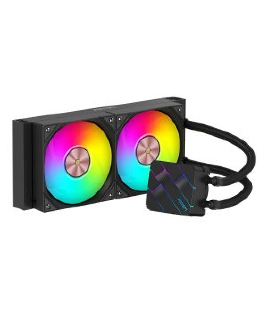 Sistema de refrigeracion liquida abysm oceanic tide 240 black argb dual fan intel amd