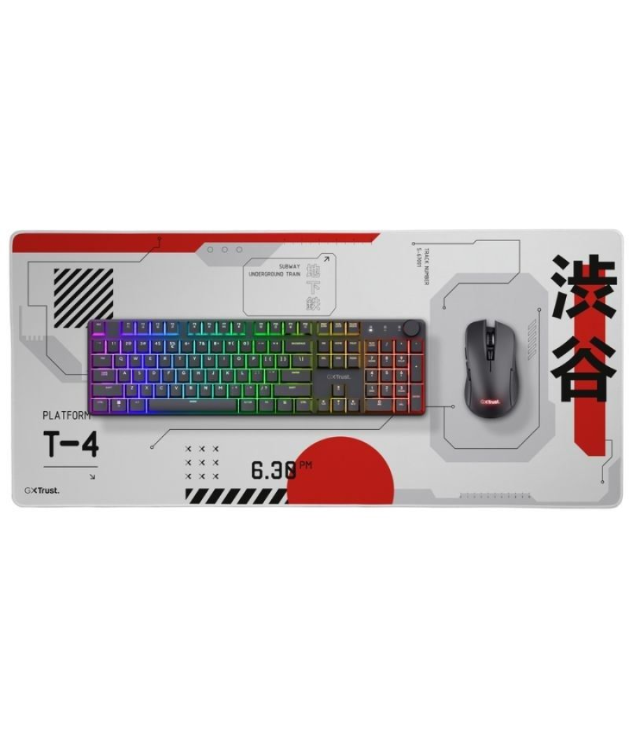 Alfombrilla trust gaming gxt 759 xxl/ 900 x 400 x 3mm/ blanca