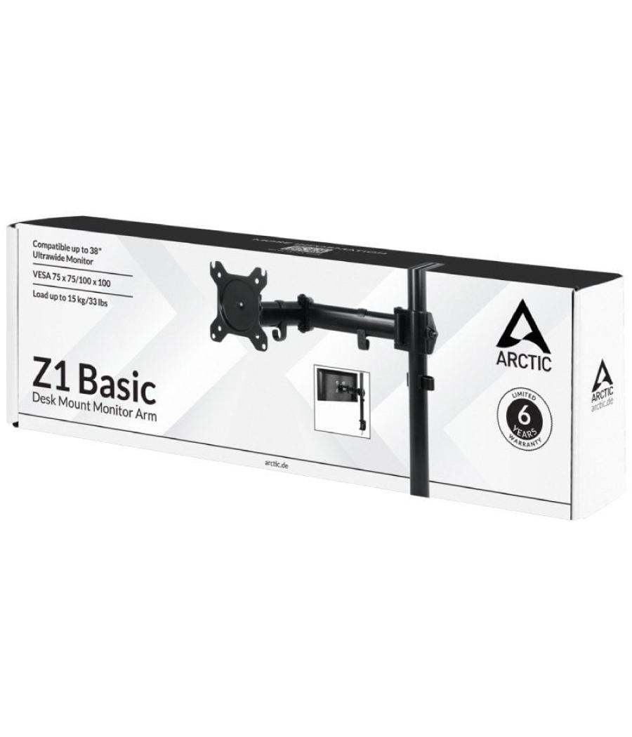 Soporte de mesa para monitor arctic z1 basic/ giratorio/ inclinable/ hasta 15kg