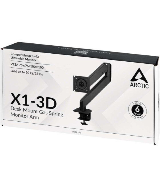 Soporte de mesa para monitor arctic x1-3d/ giratorio/ inclinable/ hasta 15kg