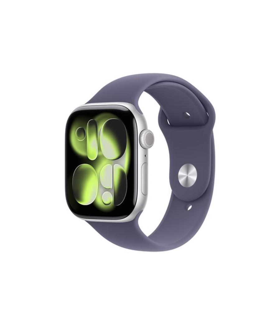 Smartwatch apple watch s11 gps 46mm silver aluminium case purple mist sport band m - l