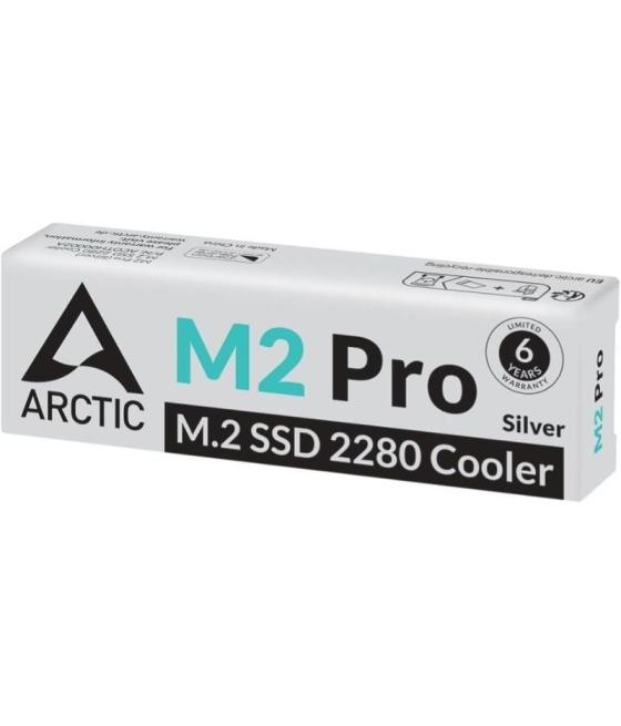 Disipador térmico para ssd m.2 2280 arctic m2 pro/ plata