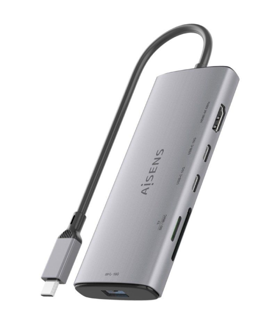 Docking usb tipo-c aisens asuc-6p029-gr/ 1xhdmi/ 1xusb/ 2xusb tipo-c/ 1xlector de tarjetas/ gris