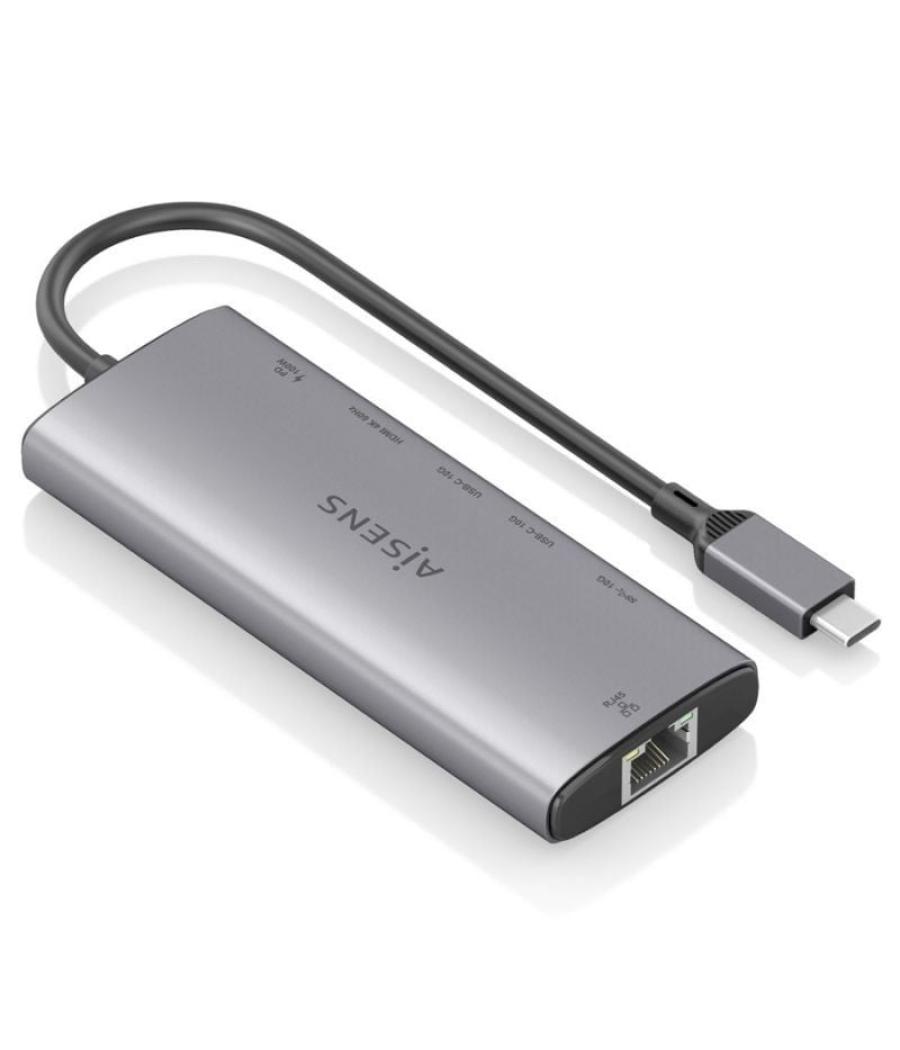 Docking usb tipo-c aisens asuc-6p030-gr/ 1xhdmi/ 1xusb/ 2xusb tipo-c/ 1xrj45/ 1xusb tipo-c pd/ gris