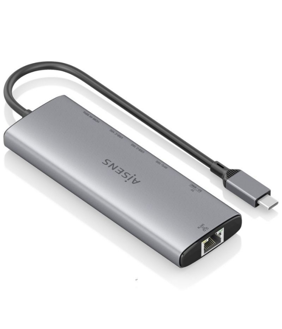 Docking usb tipo-c aisens asuc-7p032-gr/ 1xhdmi/ 1xusb/ 2xusb tipo-c/ 1xrj45/ 1xlector tarjetas/ gris