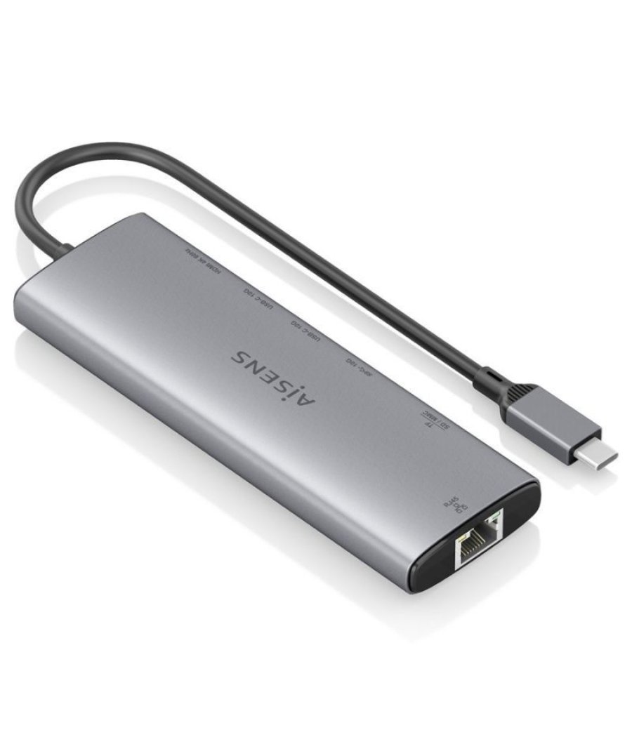 Docking usb tipo-c aisens asuc-8p033-gr/ 1xhdmi/ 1xusb/ 2xusb tipo-c/ 1xrj45/ 1xlector tarjetas/ 1xusb tipo-c pd/ gris
