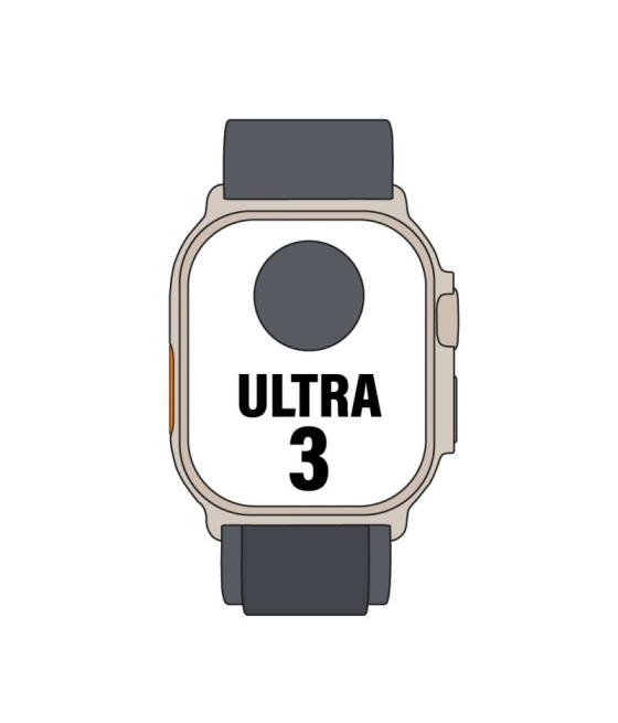Apple watch ultra 3/ gps/ cellular/ 49mm/ caja titanio negro/ correa loop alpine negra m