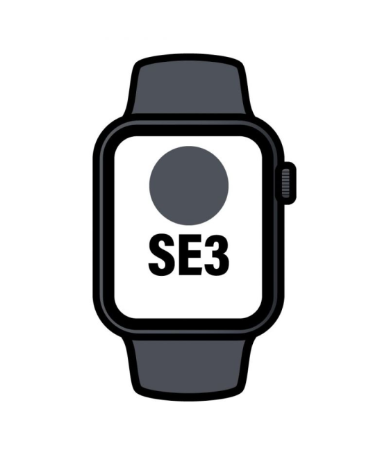 Apple watch se3/ gps/ 44mm/ caja de aluminio medianoche/ correa deportiva negra s/m