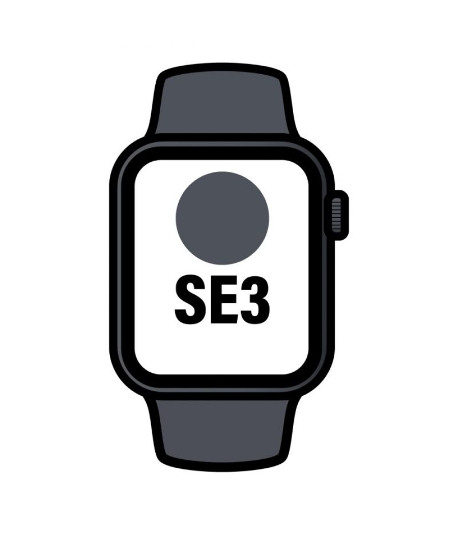 Apple watch se3/ gps/ 44mm/ caja de aluminio medianoche/ correa deportiva negra s/m
