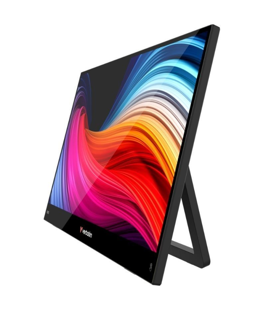 Monitor portátil táctil verbatim touch light 15.6'/ full hd/ multimedia/ negro