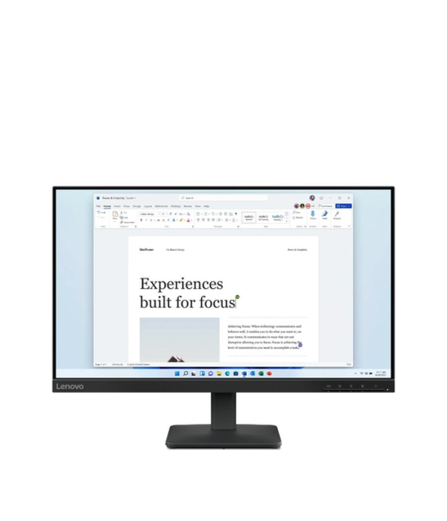 Lenovo L24-4e pantalla para PC 60,5 cm (23.8") 1920 x 1080 Pixeles Full HD LCD Negro