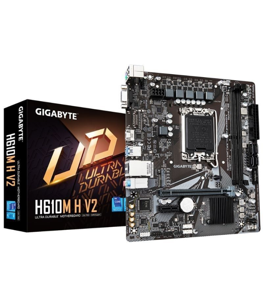 Placa base gigabyte h610m h v2 socket 1700/ micro atx