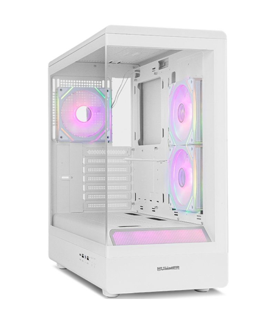 Caja gaming semitorre nox hummer signal/ blanca