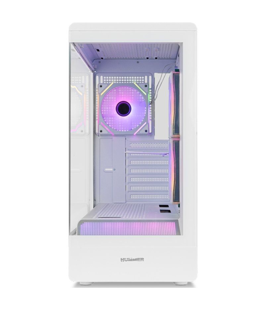 Caja gaming semitorre nox hummer signal/ blanca