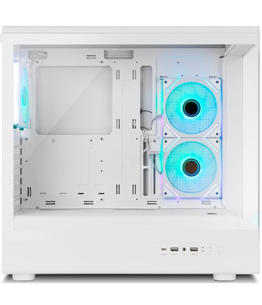 Caja gaming semitorre nox hummer signal/ blanca