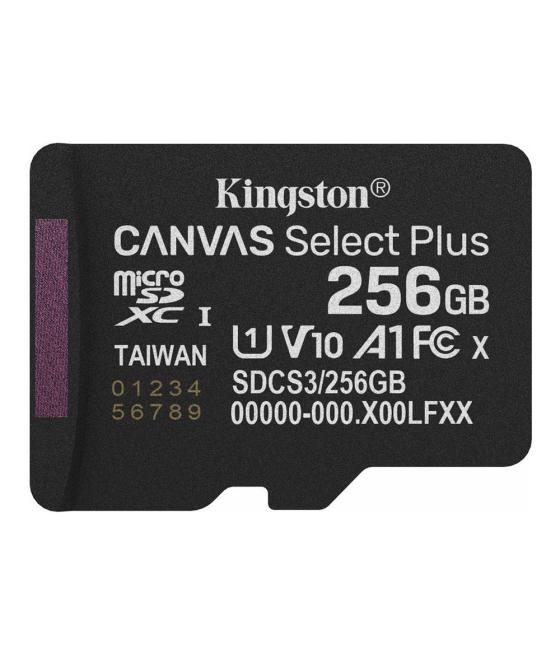 Tarjeta memoria micro secure digital sdxc 256gb kingston canvas select plus clase 10 uhs - 1