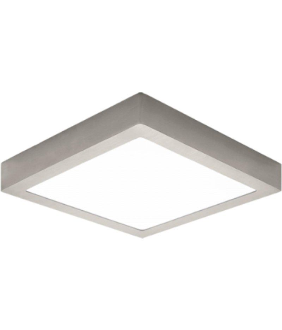 Downlight iglux sup-102418-ns/ cuadrado/ ø220x220x35mm/ potencia 18w/ 1540 lúmenes/ 3000ºk/ níquel