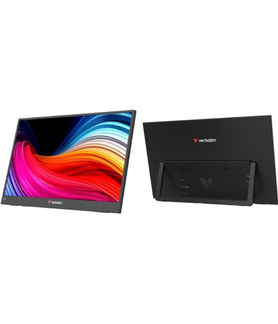 Monitor portátil verbatim non-touch light 15.6'/ full hd/ multimedia/ negro