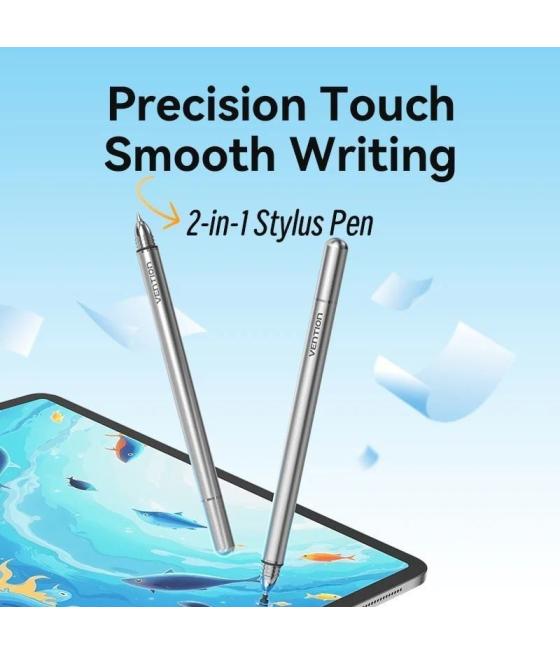 Lápiz óptico vention kqmh0/ universal/ aluminio gris