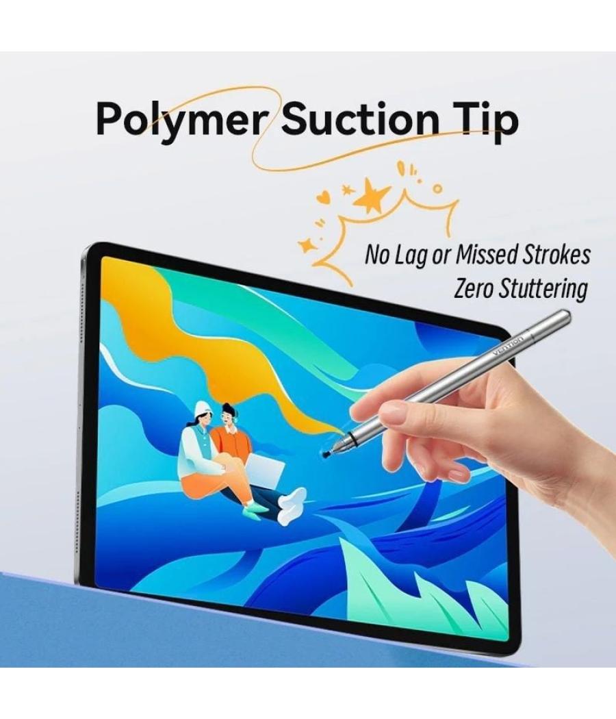 Lápiz óptico vention kqmh0/ universal/ aluminio gris