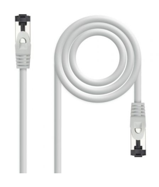 Cable de red latiguillo sstp cat8.1 awg26 1 m gris nanocable