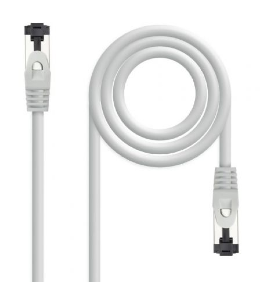 Cable de red latiguillo sstp cat8.1 awg26 1 m gris nanocable