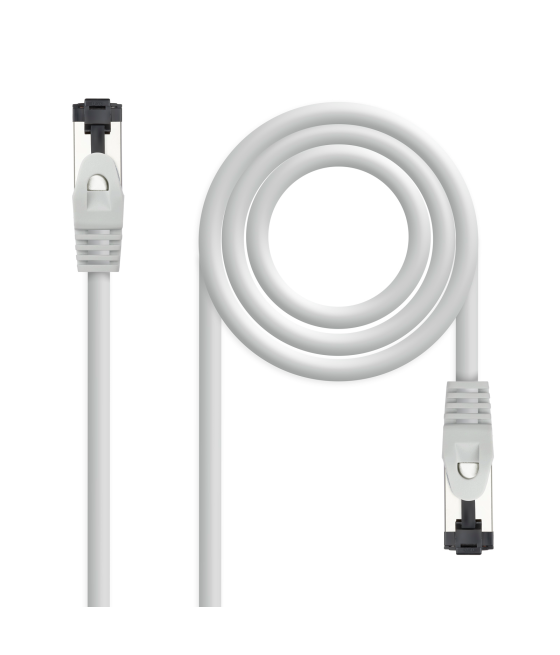 Cable de red latiguillo sstp cat8.1 awg26 1.5 m gris nanocable